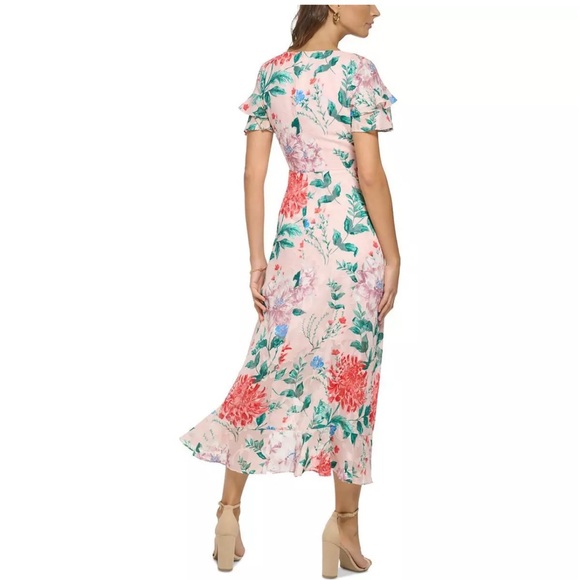 NWT Kensie Floral Midi Dress - Picture 2 of 7